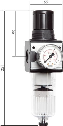 Exemplarische Darstellung: Filterregler - Multifix-Baureihe 2